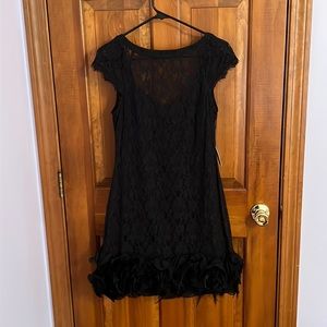 Jessica Simpson knee length black lace cocktail dress